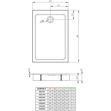 Акриловый поддон 100x80 см Radaway Doros F Compact Stone White SDRFP1080-05-04S