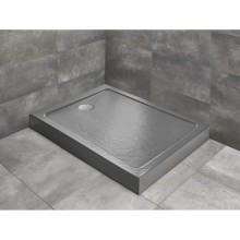 Акриловый поддон 140x80 см Radaway Doros F Compact Stone Anthracite SDRFP1480-05-64S