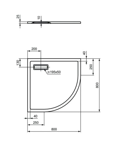 Акриловый поддон 80x80 см Ideal Standard Ultra Flat New T449101