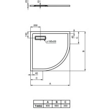 Акриловый поддон 90x90 см Ideal Standard Ultra Flat New T4492V1