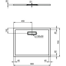 Акриловый поддон 90x70 см Ideal Standard Ultra Flat New T4474V1