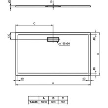 Акриловый поддон 100x80 см Ideal Standard Ultra Flat New T4468V1
