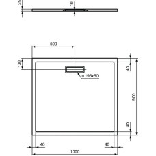 Акриловый поддон 100x90 см Ideal Standard Ultra Flat New T4482V1