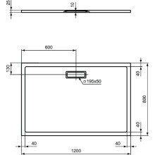 Акриловый поддон 120x80 см Ideal Standard Ultra Flat New T4469V1