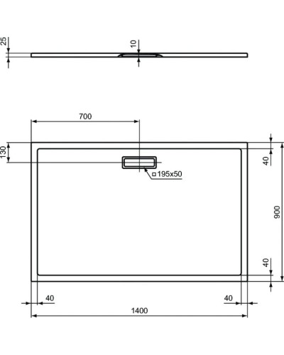 Акриловый поддон 140x90 см Ideal Standard Ultra Flat New T4484V1