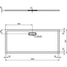 Акриловый поддон 160x70 см Ideal Standard Ultra Flat New T447801
