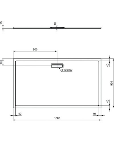 Акриловый поддон 160x90 см Ideal Standard Ultra Flat New T4485V1