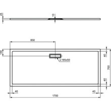 Акриловый поддон 170x70 см Ideal Standard Ultra Flat New T447901
