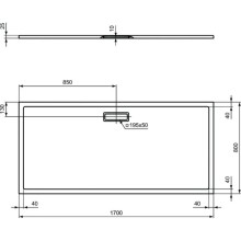 Акриловый поддон 170x80 см Ideal Standard Ultra Flat New T4472V1