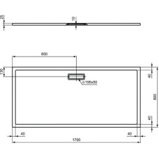 Акриловый поддон 170x80 см Ideal Standard Ultra Flat New T4472V1
