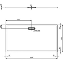 Акриловый поддон 170x90 см Ideal Standard Ultra Flat New T448601