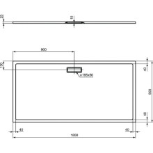 Акриловый поддон 180x90 см Ideal Standard Ultra Flat New T4487V1