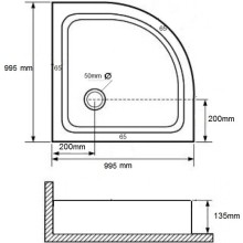 Акриловый поддон 99,5x99,5 см Grossman Pragma PR-ST-100