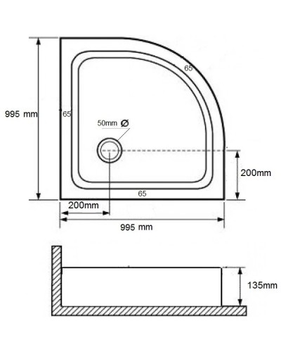 Акриловый поддон 99,5x99,5 см Grossman Pragma PR-ST-100