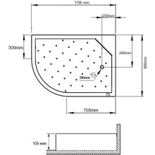Акриловый поддон 119,5x80 см Grossman Pragma PR-120R