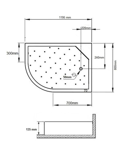 Акриловый поддон 119,5x80 см Grossman Pragma PR-120R