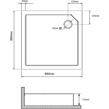 Акриловый поддон 88x88 см Grossman Pragma PR-ST-90Q