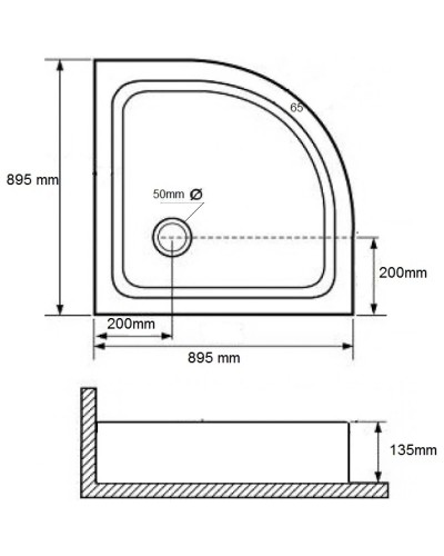 Акриловый поддон 89,5x89,5 см Grossman Pragma PR-ST-90