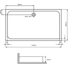 Акриловый поддон 118x80 см Grossman Pragma PR-ST-120QL-R