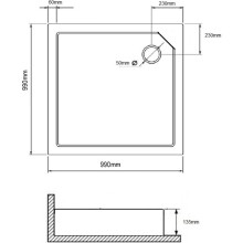 Акриловый поддон 99x99 см Grossman Pragma PR-ST-100Q