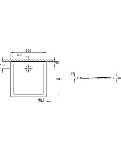 Керамический поддон 80х80 см Jacob Delafon Kyreo ENB90-00