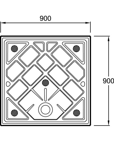 Керамический поддон 90х90 см Jacob Delafon Kyreo ENC90-00