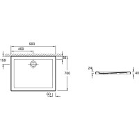 Керамический поддон 90х70 см Jacob Delafon Kyreo ENE90-00