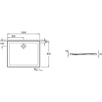Керамический поддон 100х80 см Jacob Delafon Kyreo ENF90-00