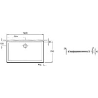 Керамический поддон 120х70 см Jacob Delafon Kyreo ENO90-00