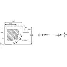 Керамический поддон 80х80 см Jacob Delafon Kyreo EN106-00