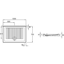 Керамический поддон 100х70 см Jacob Delafon Kyreo EN112-00