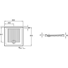 Керамический поддон 80х80 см Jacob Delafon Kyreo EN103-00