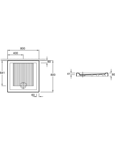 Керамический поддон 80х80 см Jacob Delafon Kyreo EN103-00