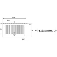 Керамический поддон 120х70 см Jacob Delafon Kyreo EN113-00