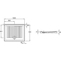 Керамический поддон 100х80 см Jacob Delafon Kyreo EN126-00