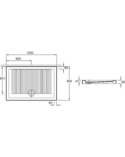 Керамический поддон 120х80 см Jacob Delafon Kyreo EN127-00