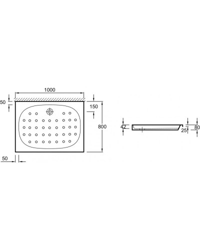 Керамический поддон 100х80 см Jacob Delafon Kyreo E0196-00
