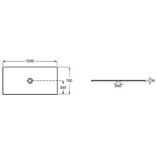 Керамический поддон 100х70 см Roca Cratos 3740L9630