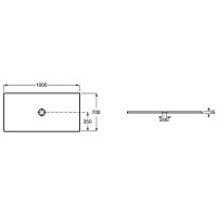 Керамический поддон 100х70 см Roca Cratos 3740L9620