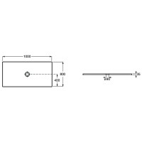 Керамический поддон 100х80 см Roca Cratos 3740L8650