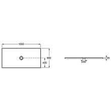 Керамический поддон 100х80 см Roca Cratos 3740L8650
