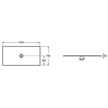 Керамический поддон 120х70 см Roca Cratos 3740L7640
