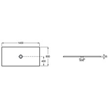 Керамический поддон 140х80 см Roca Cratos 3740L4630