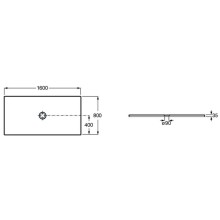 Керамический поддон 160х80 см Roca Cratos 3740L2630