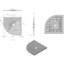 Душевой поддон из литого мрамора 80х80 см Vincea VST-4SQ8080W