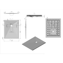 Душевой поддон из литого мрамора 100х80 см Vincea VST-4SR8010G