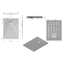 Душевой поддон из литого мрамора 120х90 см Vincea VST-4SR9012G