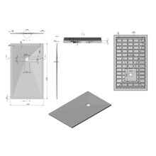 Душевой поддон из литого мрамора 150х90 см Vincea VST-4SR9015W