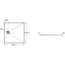 Душевой поддон из литого мрамора 100х100 см Jacob Delafon Tolbiac E6D328RU-WPM