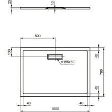 Акриловый поддон 100x70 см Ideal Standard Ultra Flat New T4475V3
